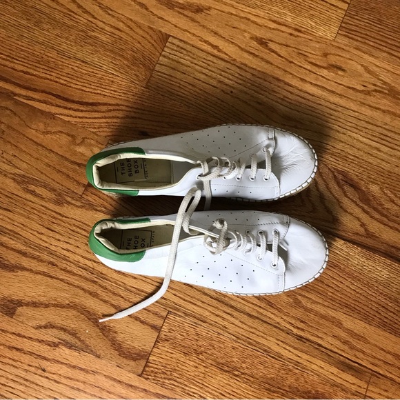 The Shoe Box Espadrille Shoes White/Green - Picture 7 of 7